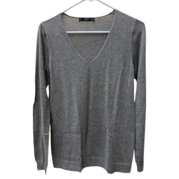 MANGO gray v neck lightweight men’s sweater top - Picture 1 of 8